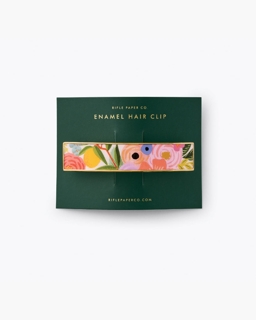 Enamel Hair Clip - Garden Party