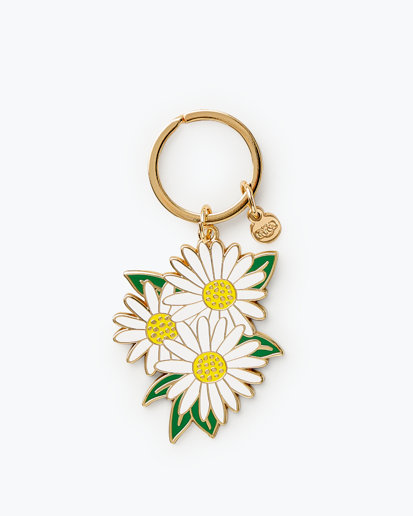 Enamel Keychain - Daisies