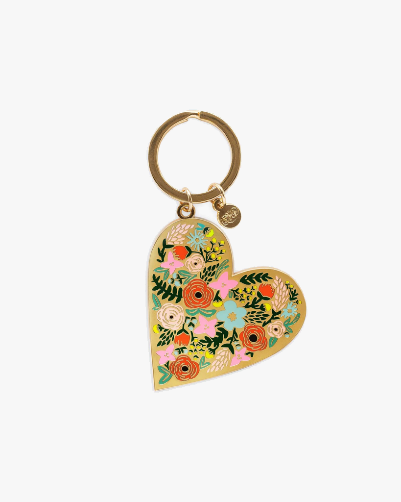 Enamel Keychain - Floral Heart [PRE ORDER]