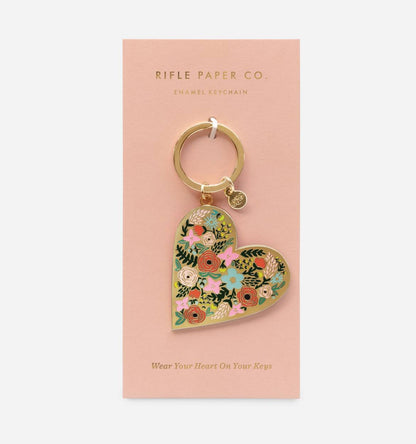 Enamel Keychain - Floral Heart [PRE ORDER]