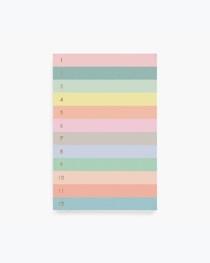 Memo Notepad - Numbered Colorblock [PRE ORDER]