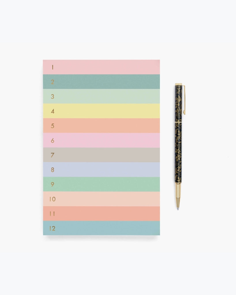 Memo Notepad - Numbered Colorblock [PRE ORDER]