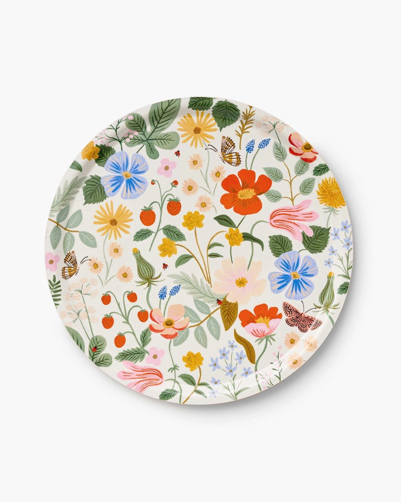 Serving Tray Round - Strawberry Fields