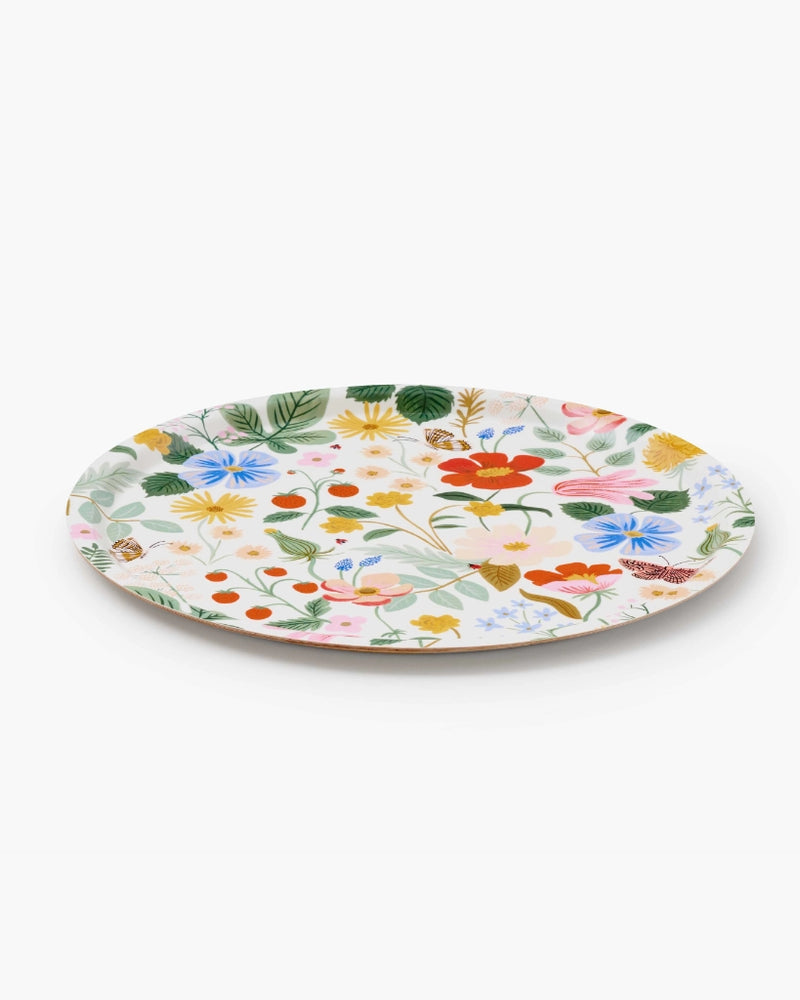 Serving Tray Round - Strawberry Fields