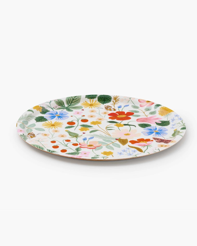 Serving Tray Round - Strawberry Fields