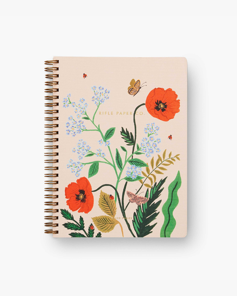 Spiral Notebook - Poppy Botanical