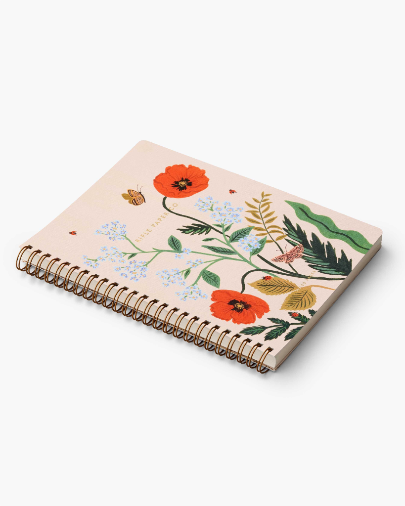 Spiral Notebook - Poppy Botanical