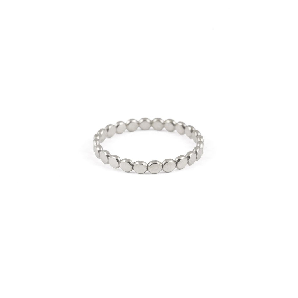 Sequin Stacking Ring - Silver