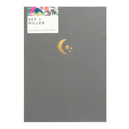 Memo Notes - Moon + Stars / Pewter