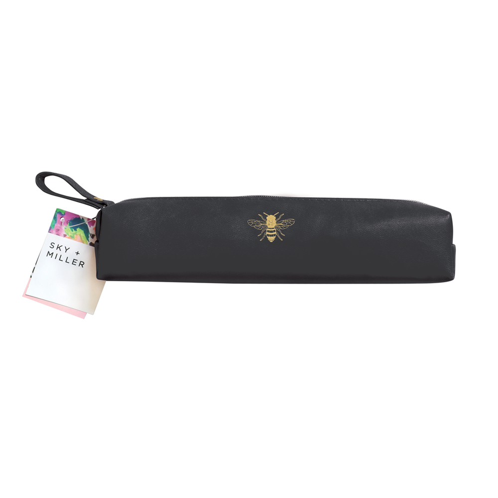 Pencil Case - Black + Bee