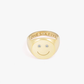 Smiley Signet Ring - Gold