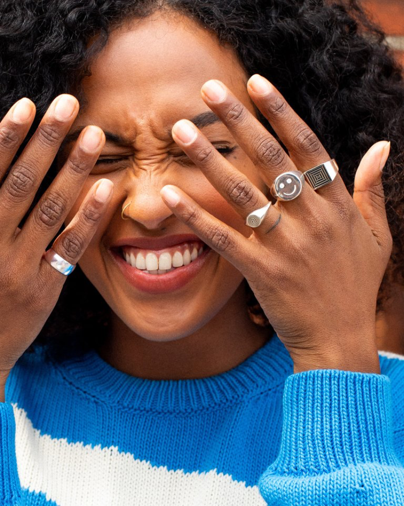 
                      
                        Smiley Signet Ring - Silver [PRE ORDER]
                      
                    