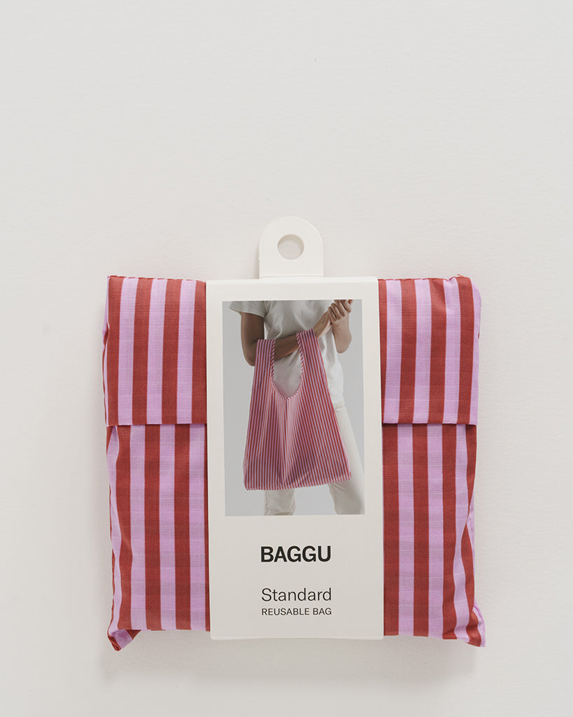 Standard Reusable Bag - Cerise Stripe