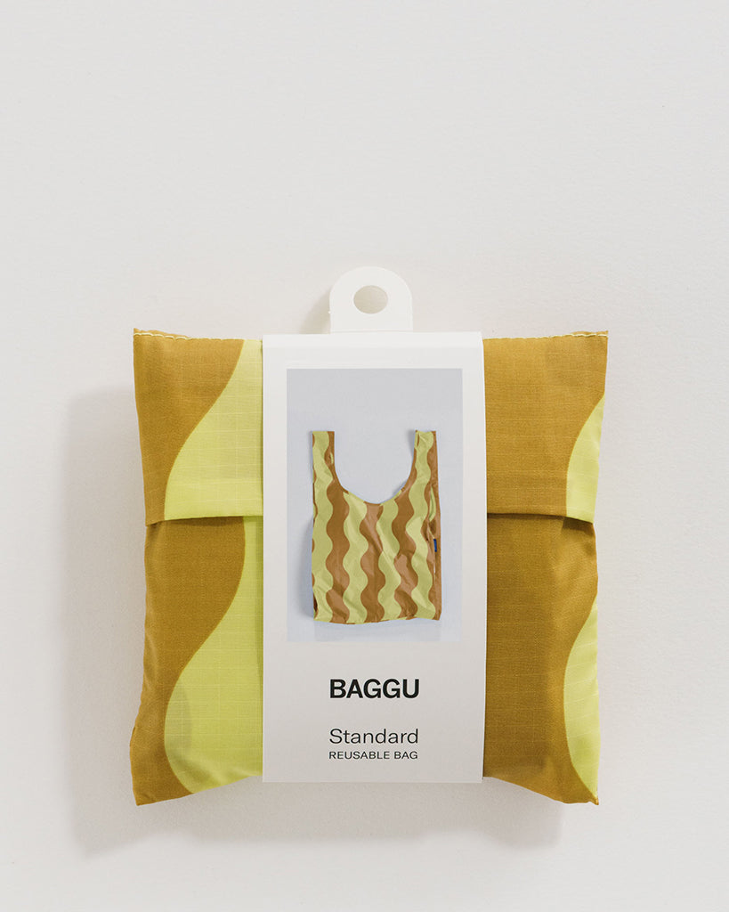 Standard Reusable Bag - Yellow & Gold Wavy Stripe