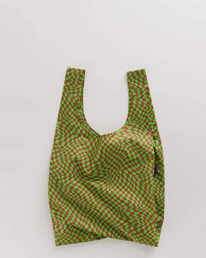 Standard Reusable Bag - Green Trippy Checker