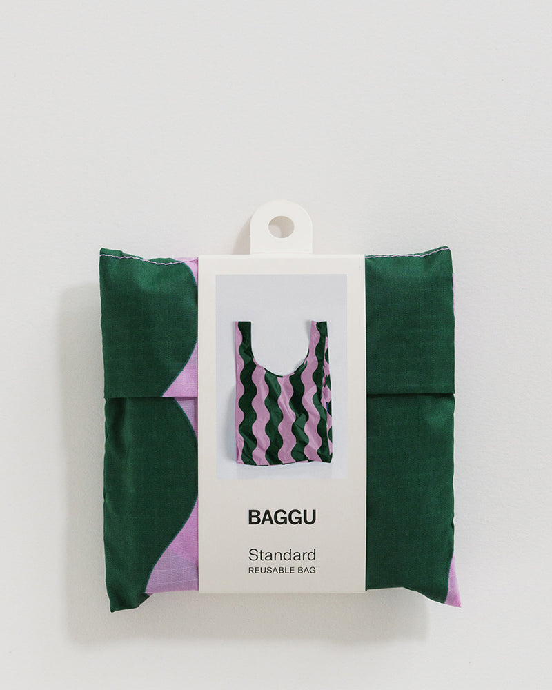
                      
                        Standard Reusable Bag - Pink & Green Wavy Stripe
                      
                    