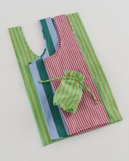 Standard Reusable Bags Set of 3 - Afternoon Stripes