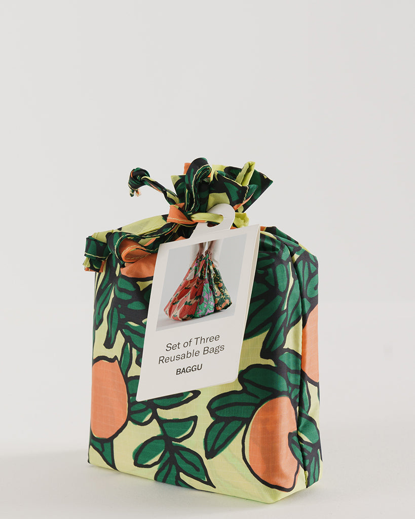 Standard Reusable Bags Set of 3 - Backyard Fruits