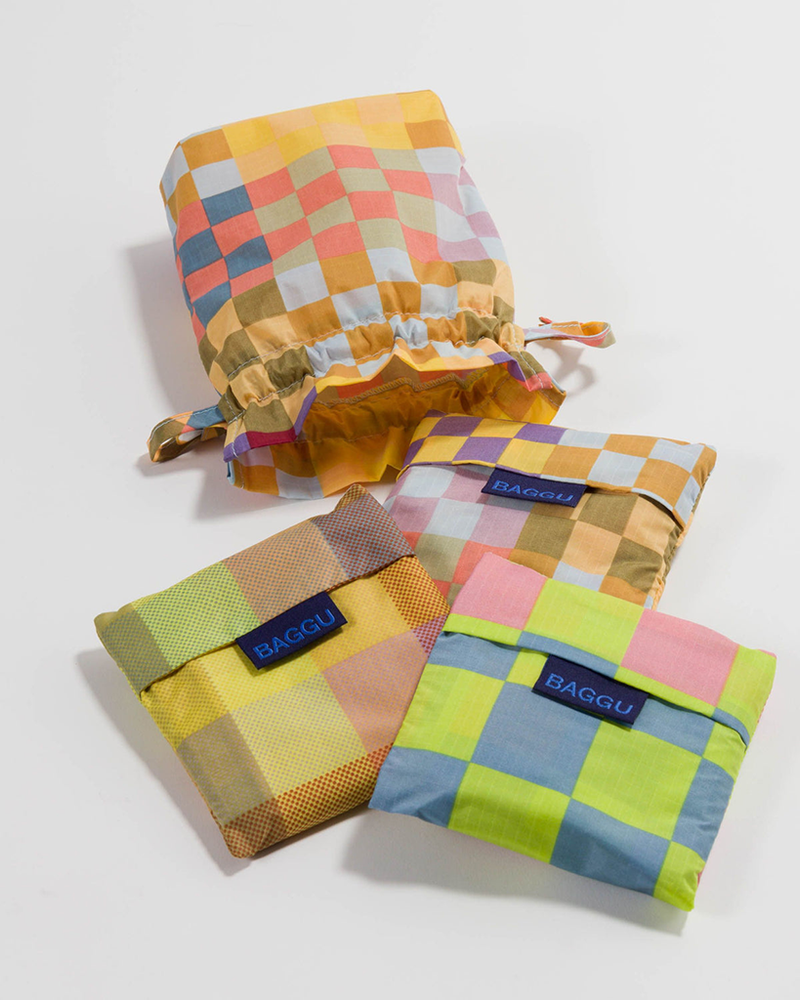 
                      
                        Standard Reusable Bags Set of 3 - Checks-On-Checks
                      
                    