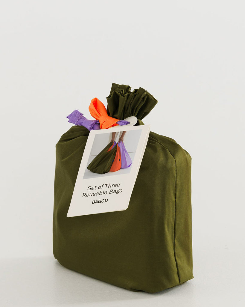Standard Reusable Bags Set of 3 - Meadow