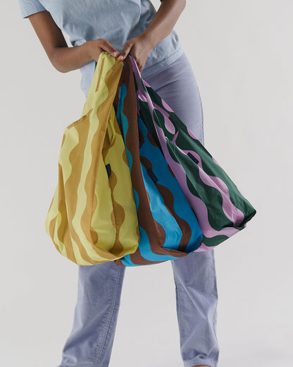 Standard Reusable Bags Set of 3 - Wavy Stripes