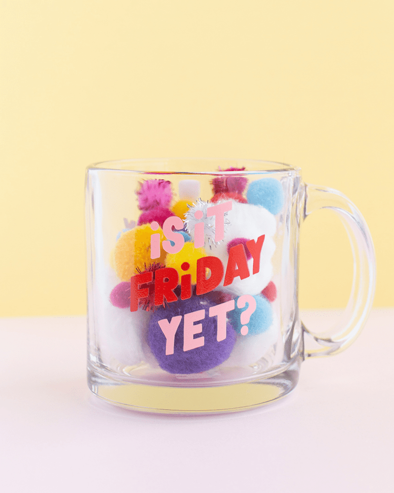 
                      
                        Glass Mug - Is It Friday Yet?
                      
                    