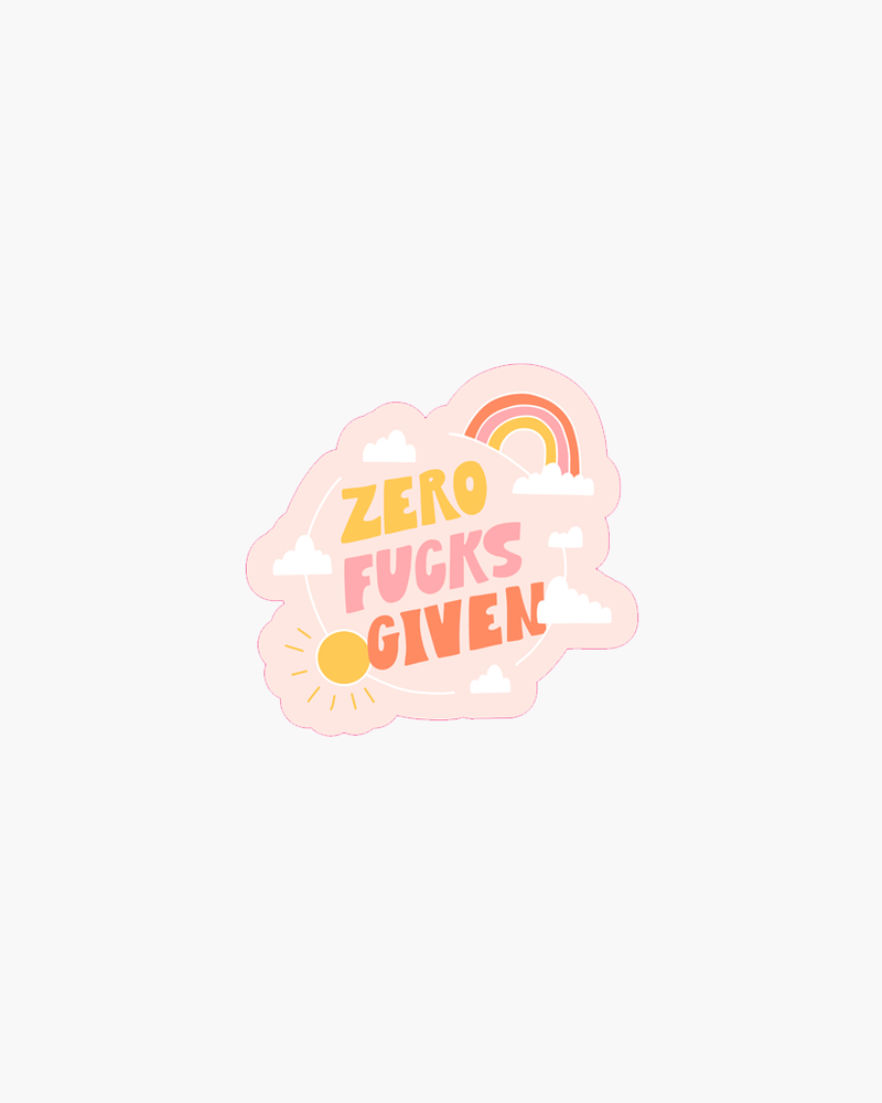 Single Sticker - Zero Fucks Given
