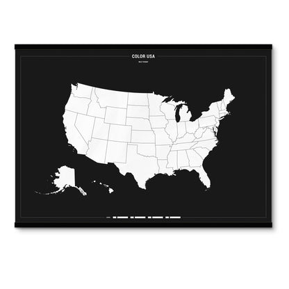 Color USA Travel Map Poster