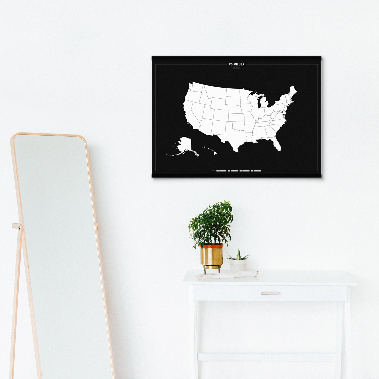 Color USA Travel Map Poster