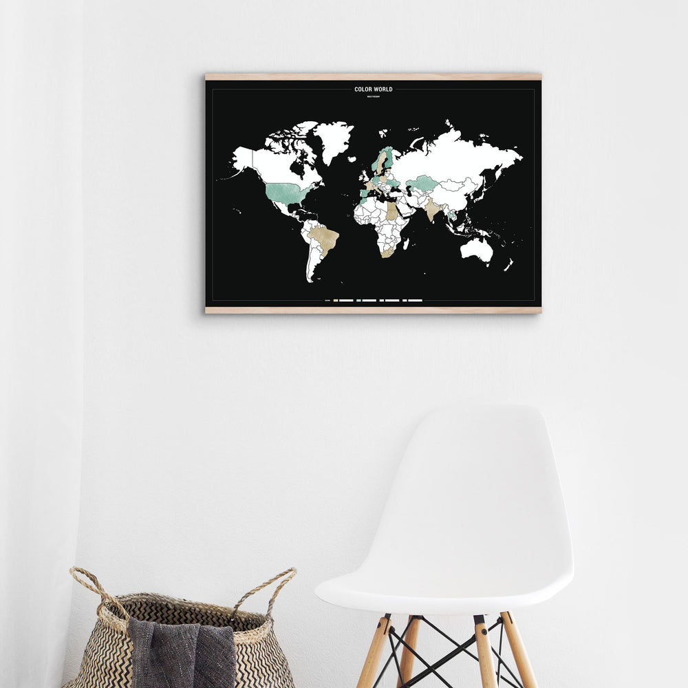 
                      
                        Color Your Travels World Map Poster
                      
                    