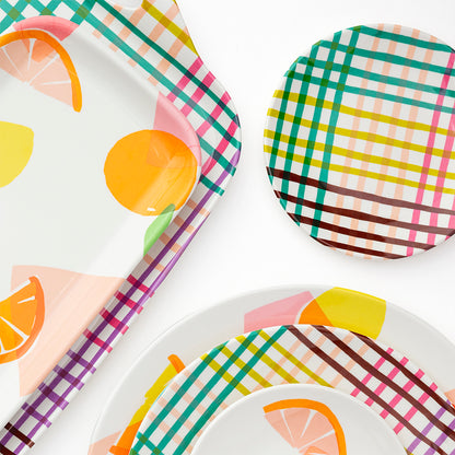 Serving Tray - Rainbow Gingham
